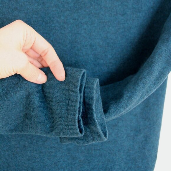 Lord & Taylor 100% Cashmere Green/Blue Turtleneck Sweater Sz XS *No Size Label* - Picture 6 of 11